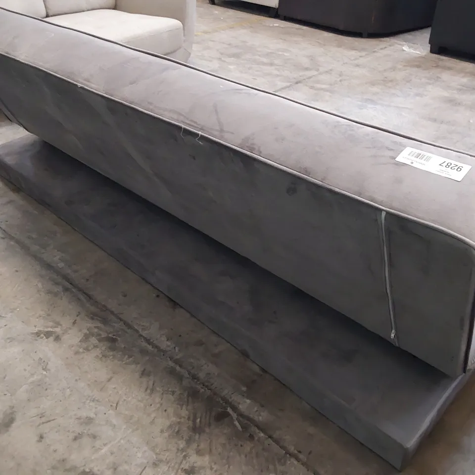DESIGNER CLICK CLACK SOFA BED GREY PLUSH FABRIC