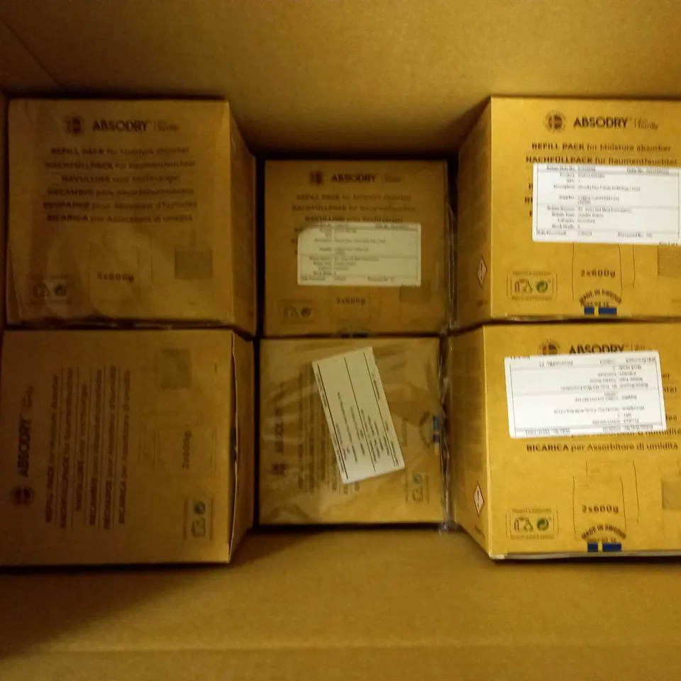 10 BOXED ABSODRY DUO FAMILY REFILL BAGS (2 IN EACH BOX)