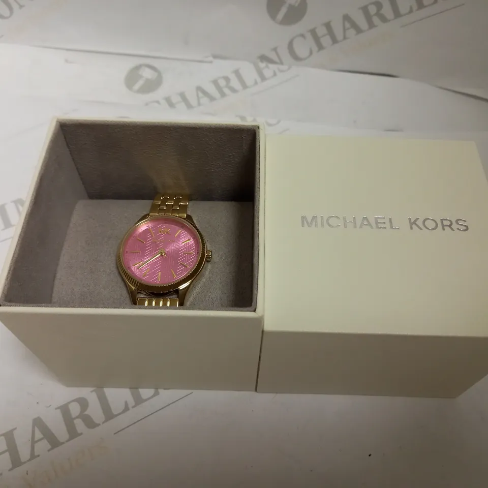 MICHAEL KORS WOMEN'S SLIM RUNWAY THREE-HAND STAINLESS STEEL QUARTZ WATCH