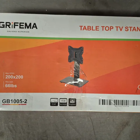 BOXED GRIFEMA GB1005-2 TABLE TOP TV STAND