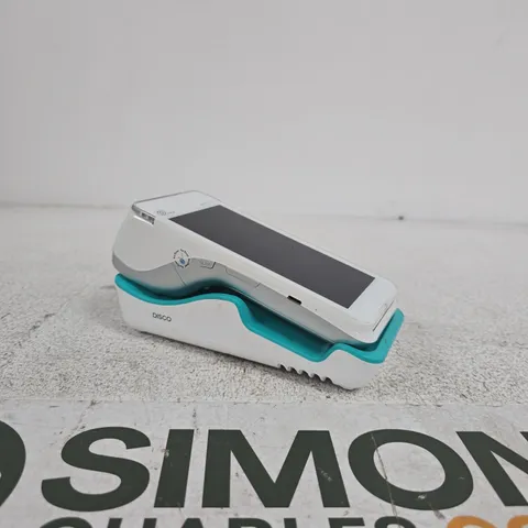 PAX A920PRO HANDHELD DEVICE WITH TURQUOISE CHARGING CRADLE