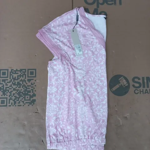 ROMAN PETITE V-NECK TRIM TOP IN PINK SIZE 14
