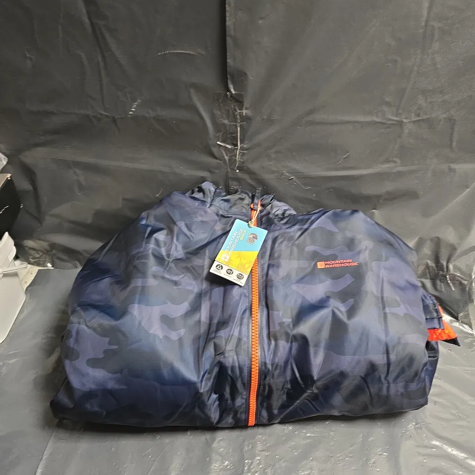 MOUNTAIN WAREHOUSE KIDS' WATERPROOF PRINTED CHANGING ROBE – DARK BLUE - SIZE L