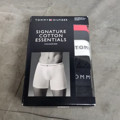 TOMMY HILFIGER SIGNATURE COTTON ESSENTIALS 3-PACK BOXER BRIEFS – MEN'S UNDERWEAR