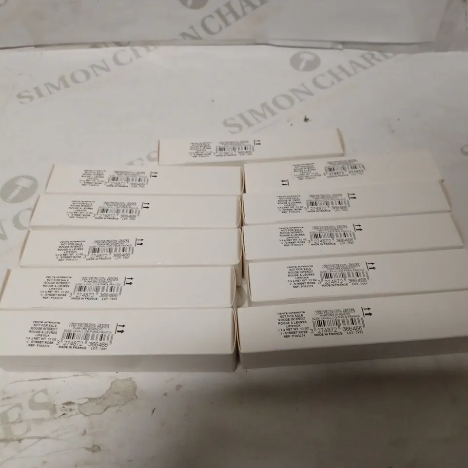 LOT OF APPROXIMATELY 11 GIVENCHY ROUGE INTERDIT LIPSTICK IN 01 STREET ROSE