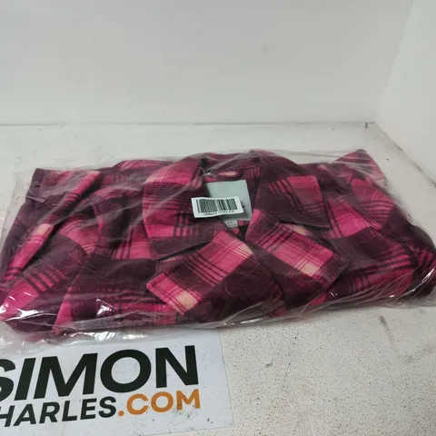 NVLT PINK PLAID COAT – UK LARGE (L/G) – WOMEN'S CLOTHING