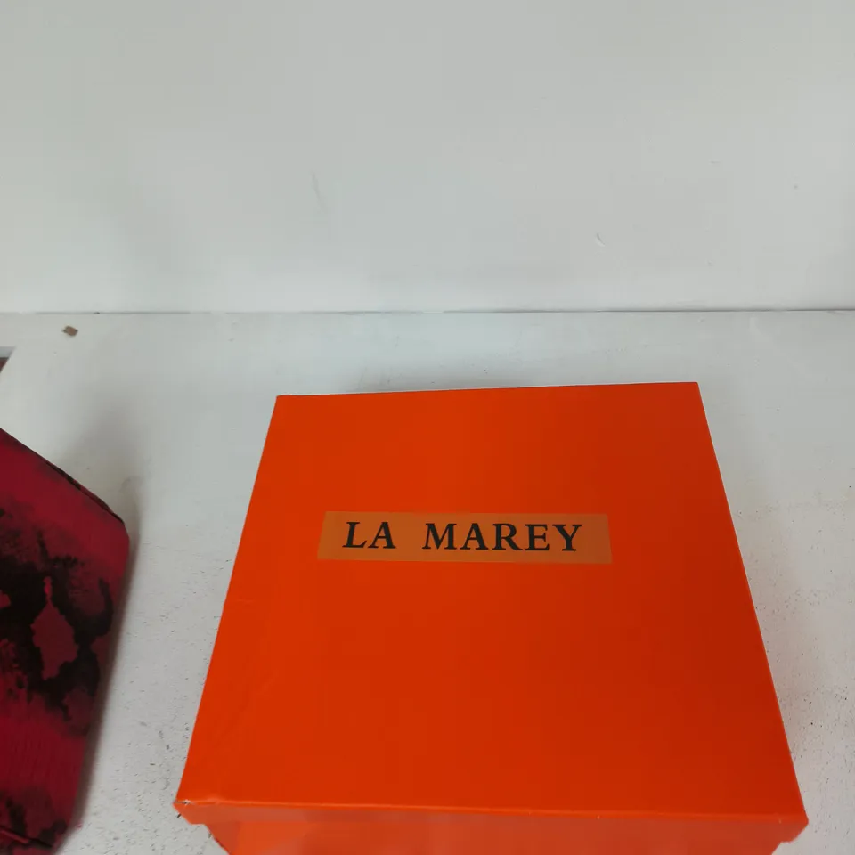 LA MAREY RED SNAKESKIN HANDBAG WITH GOLD-TONE HARDWARE