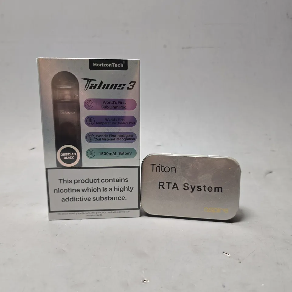 BOX OF APPROXIMATELY 15 ASSORTED E-CIGARETTES PRODUCTS TO INCLUDE - ASPIRE , HORIZON TECH TALOONS 3 ETC