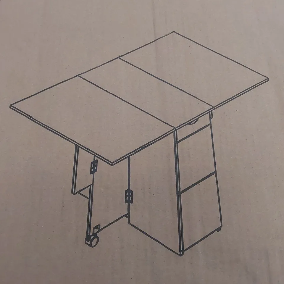 BOXED MEERVEIL KITCHEN TABLE - WHITE & NATURAL 