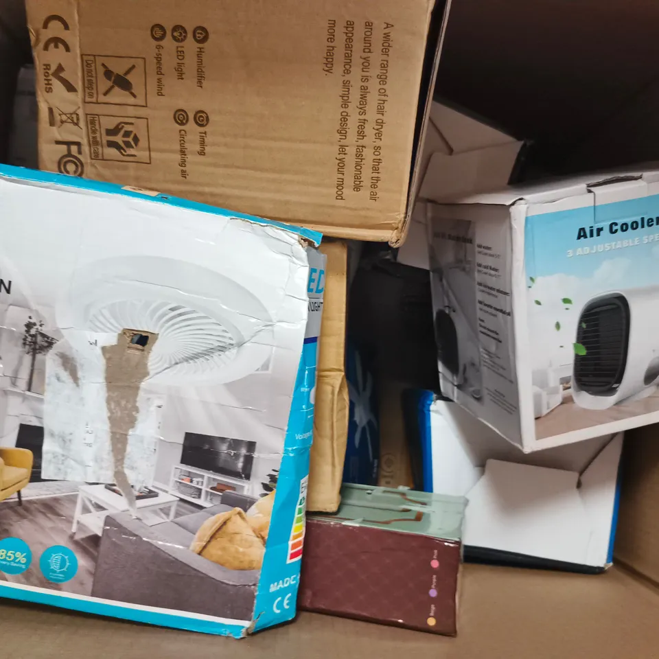 BOX OF APPROXIMATELY 12 ASSORTED HOUSEHOLD ELECTRICAL ITEMS - COLLECTION ONLY