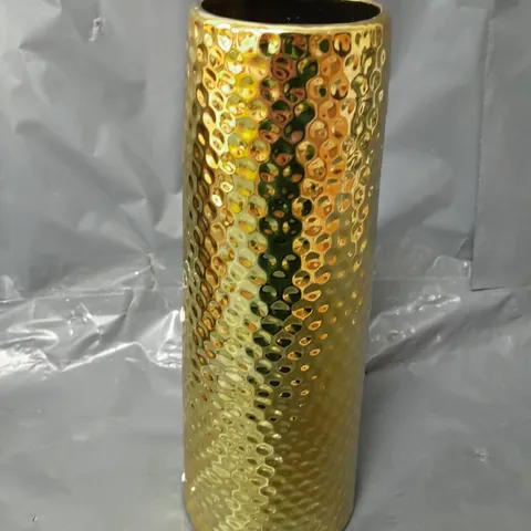 TALL HAMMERED GOLD VASE - COLLECTION ONLY