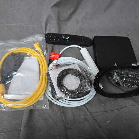 APPROXIMATELY 12 ASSORTED HOUSEHOLD ITEMS TO INCLUDE TV REMOTES, CABLES, ETC