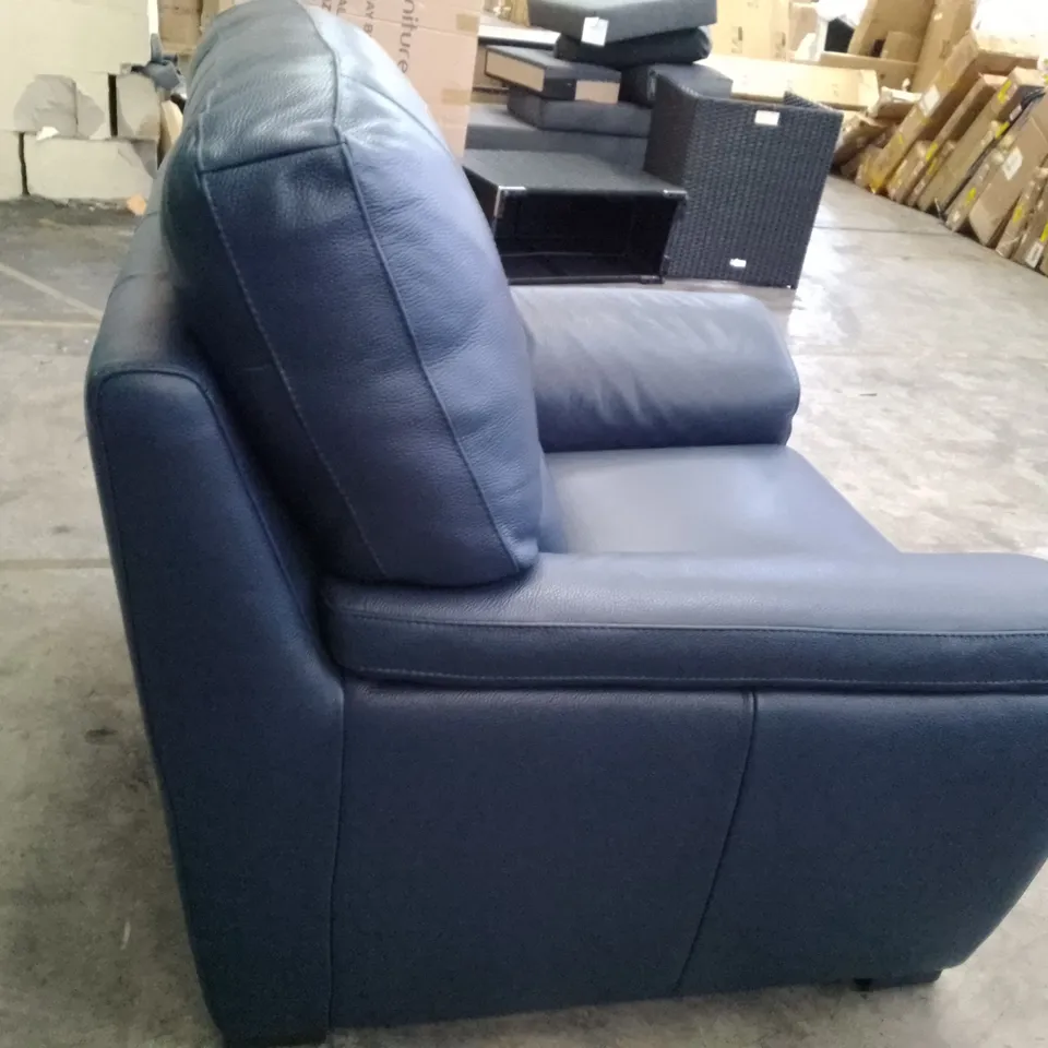 QUALITY ITALIAN DESIGNER VIRGILIO CHAIR WITH SMALL ARMS - BLACK LEATHER