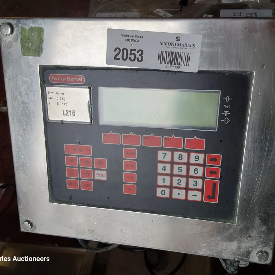 AVERY BERKEL DIGITAL SACK SCALES ON TROLLEY