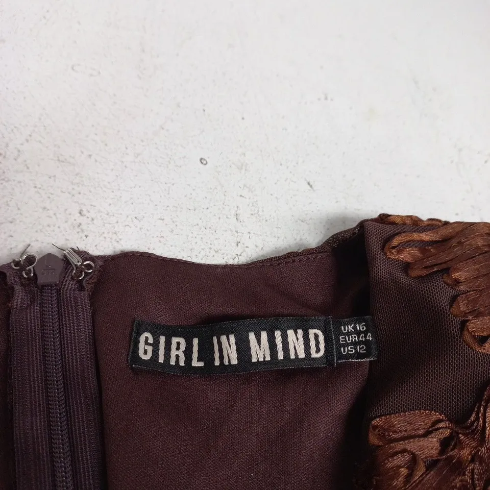 GIRL IN MIND WOMEN'S DRESS – BROWN FLORAL, UK 16
