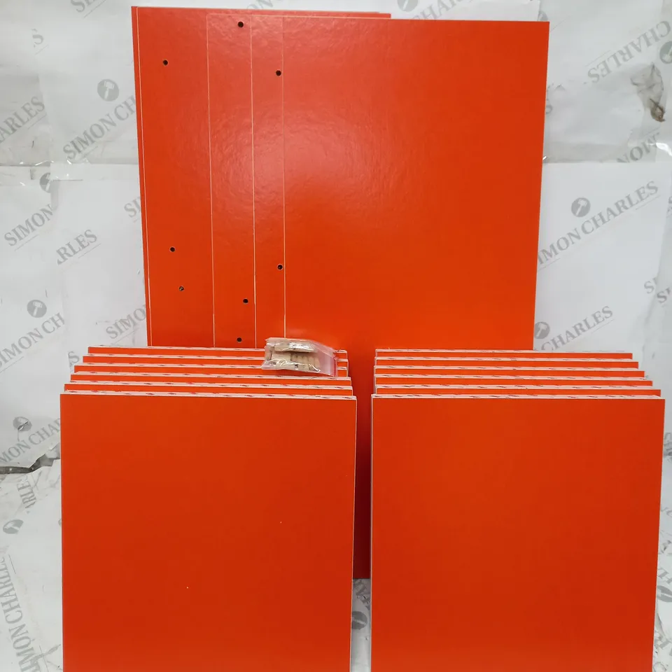 BOXED CASTLETON HOME MALIBU ORANGE WODDEN 4 SHELF UNIT