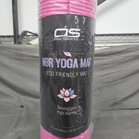 Oze Sports NBR Yoga Mat – Eco Friendly Pink, 183 x 61 cm, 10 mm