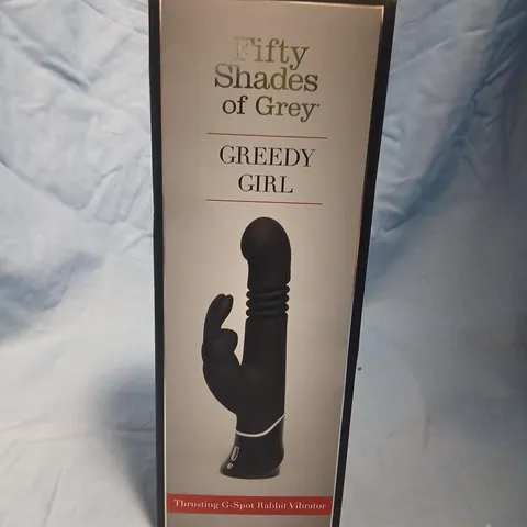 FIFTY SHADES OF GREY GREEDY GIRL THRUSTING G-SPOT RABBIT VIBRATOR – BOXED
