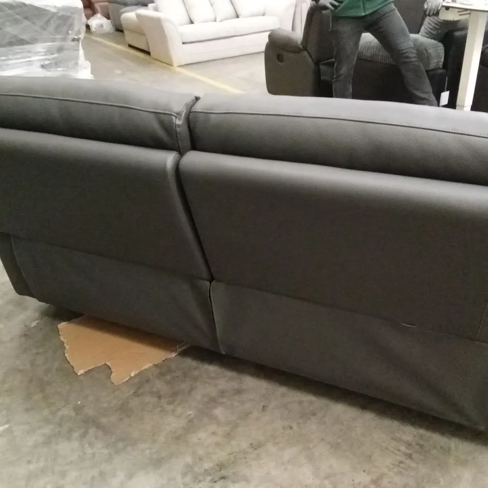 EDISON 3 SEATER LUXURY FAUX LEATHER MANUAL RECLINER RRP £799