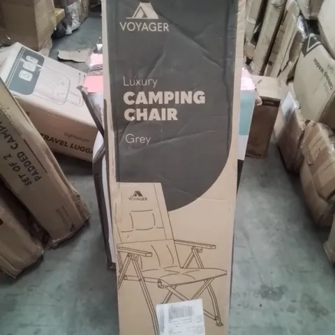BOXED LUXURY CAMPING CHAIR -GREY-