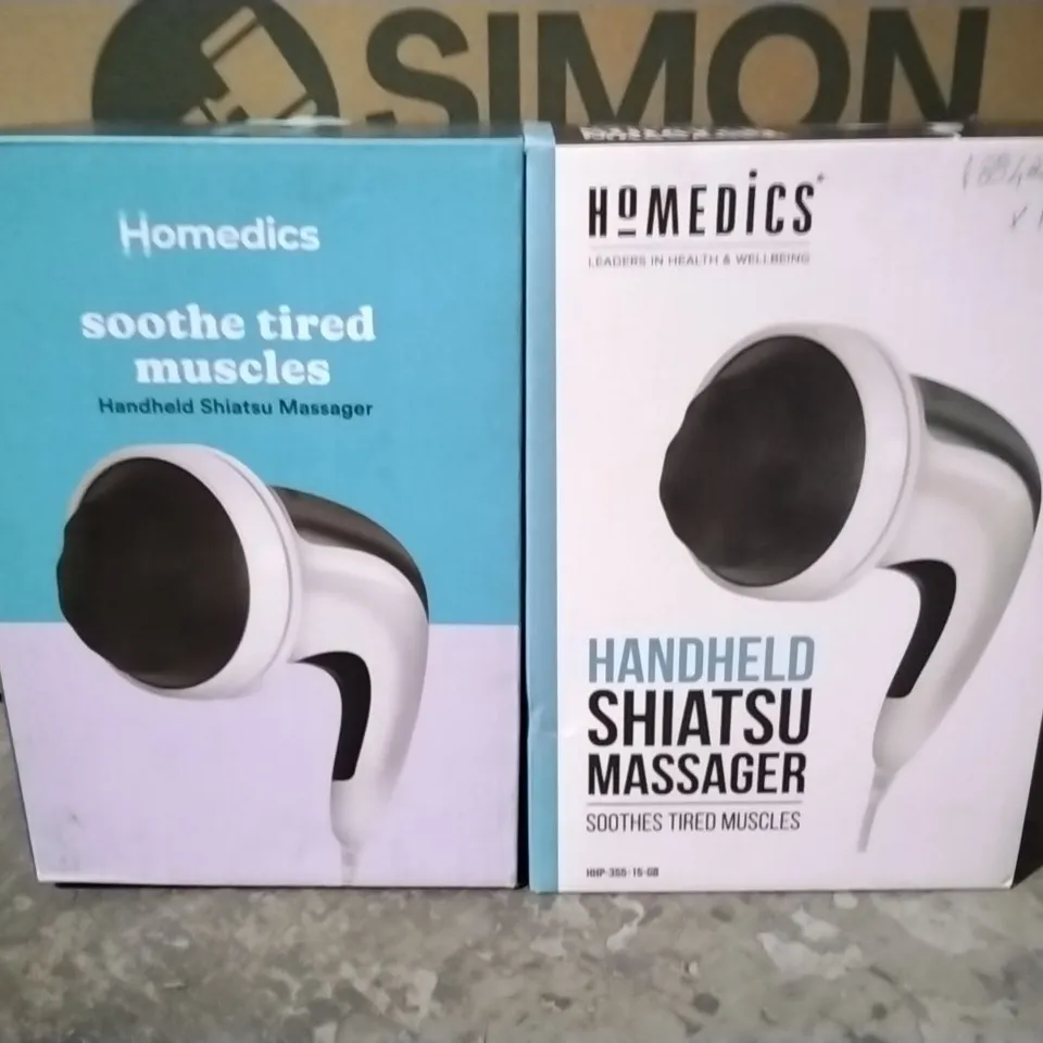 LOT OF 16 BOXED HOMEDICS HANDHELD SHIATSU MASSAGERS