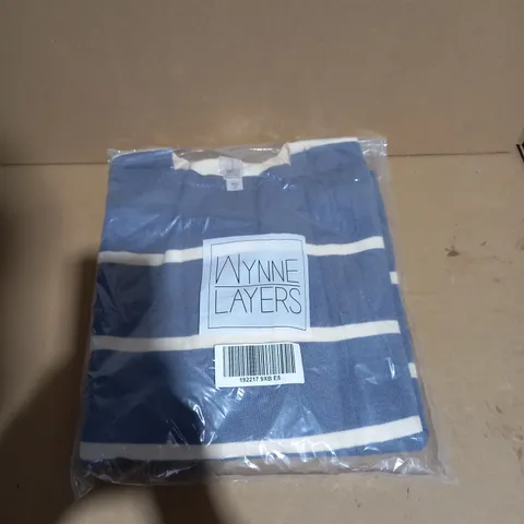 WYNNE LAYERS STORM BLUE SWEATER STRIPED - 2XL 
