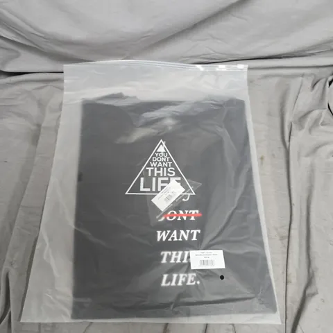 BAGGED YOU DONT NEED THIS LIFE REDLINE OVERSIZED TEE - SIZE M