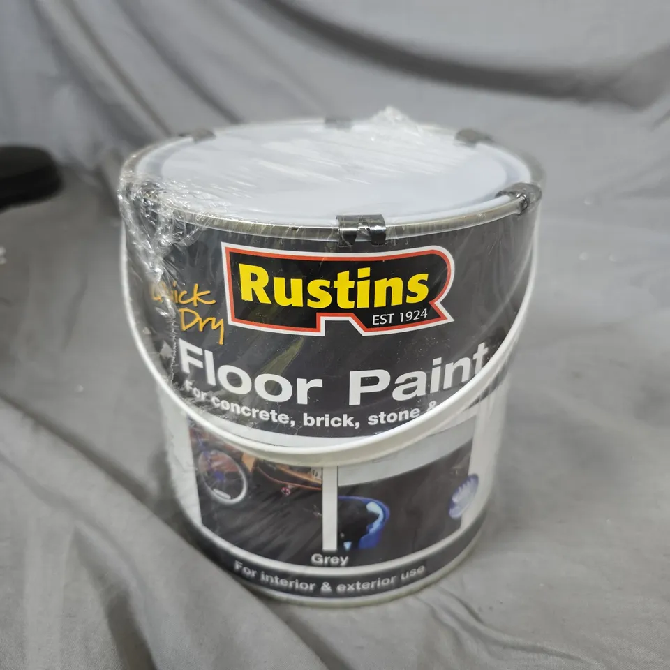 RUSTINS FLOOR PAINT – GREY, 2.5 LITRE