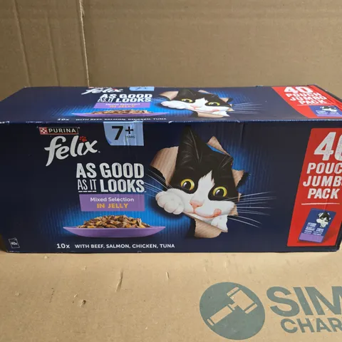 PURINA FELIX AS GOOD AS IT LOOKS CAT FOOD - 40 POUCH JUMBO PACK