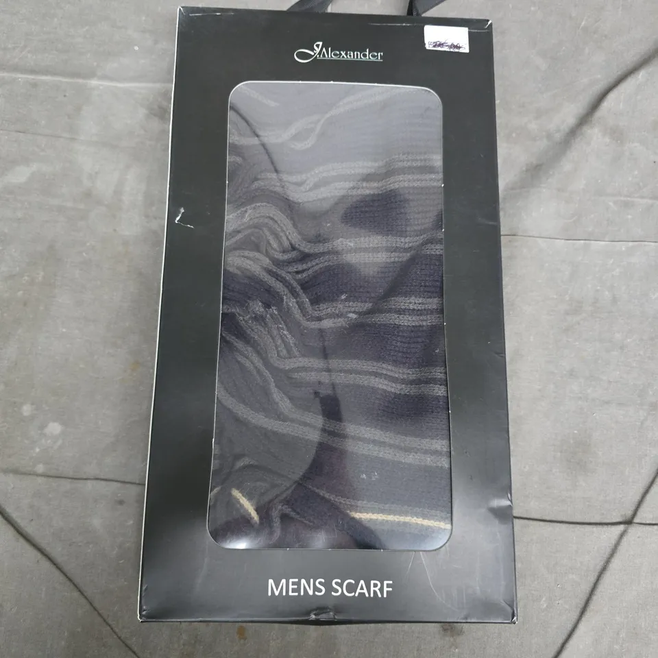 BOXED J.ALEXANDER MENS ROCHELLE STRIPED SCARF