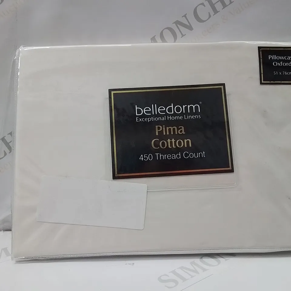 BRAND NEW BELLEDORM 450 THREAD COUNT PIMA COTTON OXFORD PILLOWCASE 