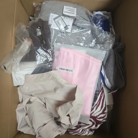 APPROXIMATELY 20 ASSORTED CLOTHING PRODUCTS IN VARIOUS STYLES & SIZES