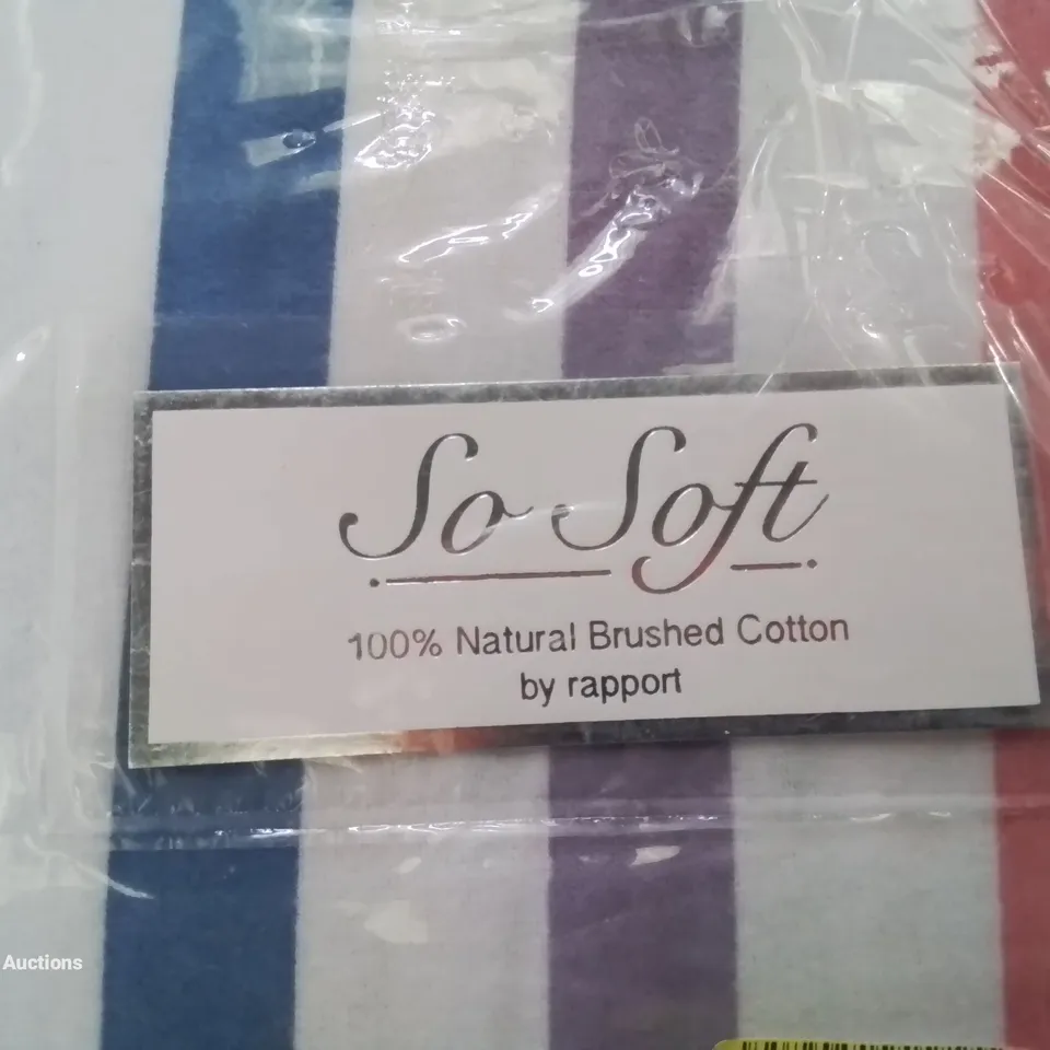 BAGGED QUALITY BLUECOAST SO SOFT COTTON STRIPED DUVET COVER SET WITH PILLOWCASES