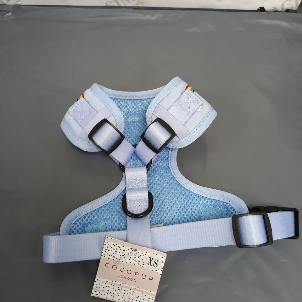  COCOPUP LONDON LUXE ADJUSTABLE NECK HARNESS - OVER THE RAINBOW XS