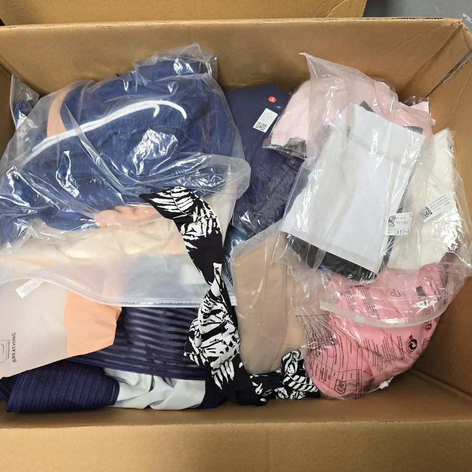 APPROXIMATELY 35 ASSORTED CLOTHING ITEMS IN VARIOUS SIZES, STYLES & COLOURS TO INCLUDE JEANS, TOPS, PANTS, ETC - COLLECTION ONLY
