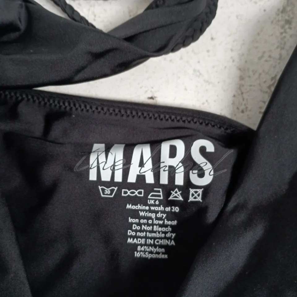 MARS THE LABEL BLACK HALTERNECK ONE-PIECE SWIMSUIT