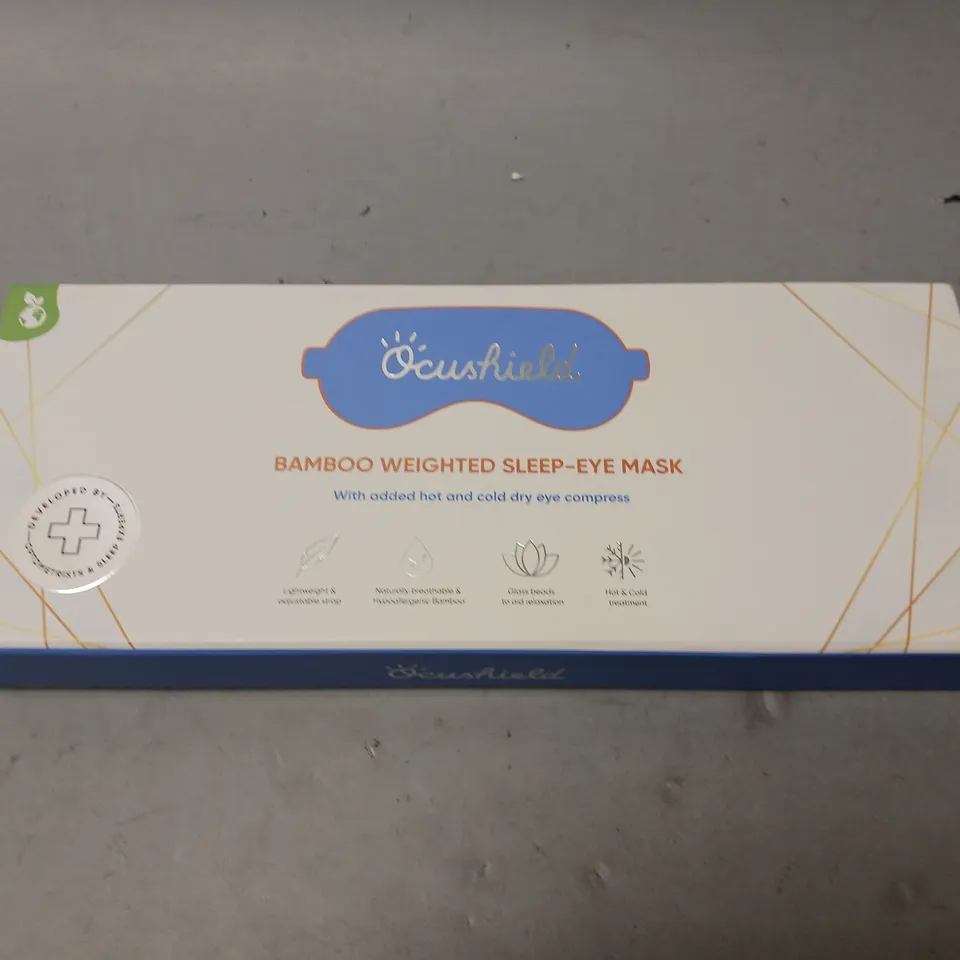 BOXED OCUSHIELD BAMBOO WEIGHTED SLEEP-EYE MASK