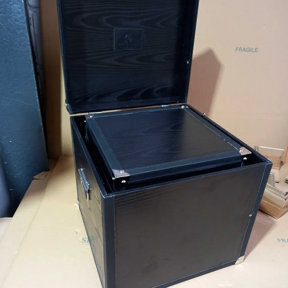 KELLY HOPPEN SET OF NESTING STORAGE BOXES - BLACK