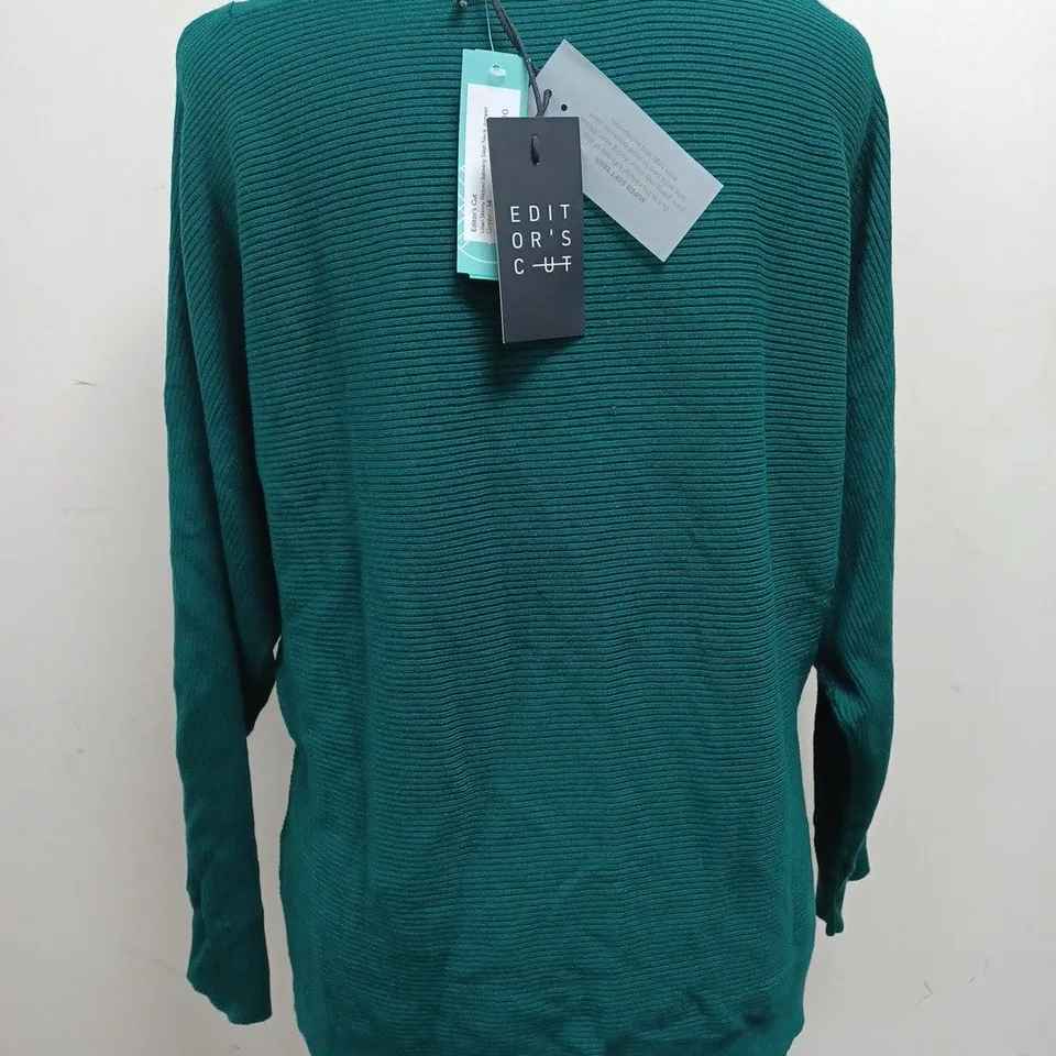 EDIT OR'S CUT LINIAN SKINNY BATWING SLASH NECK JUMPER - SIZE 14