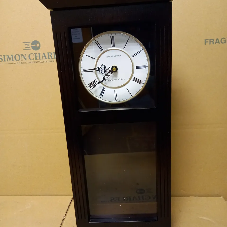 FOX AND SIMPSON ASHTON WALNUT PENDULUM CLOCK