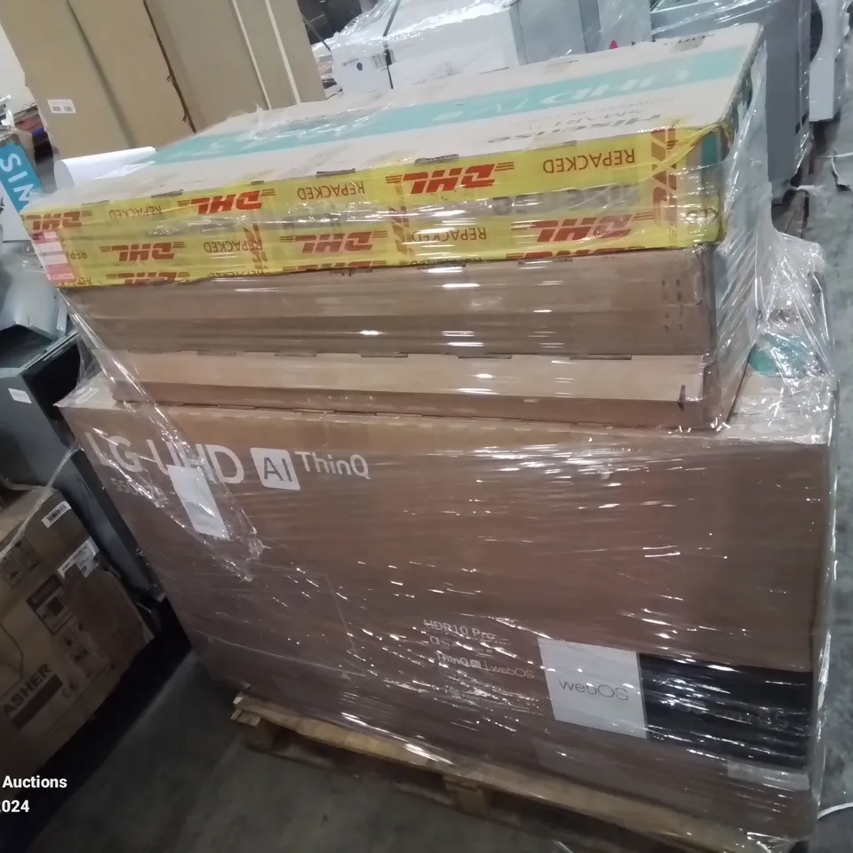 PALLET CONTAINING APPROXIMATELY 8 BOXED HD TELEVISION IN VARIOUS SIZES MAKES AND MODELS -UNTESTED-