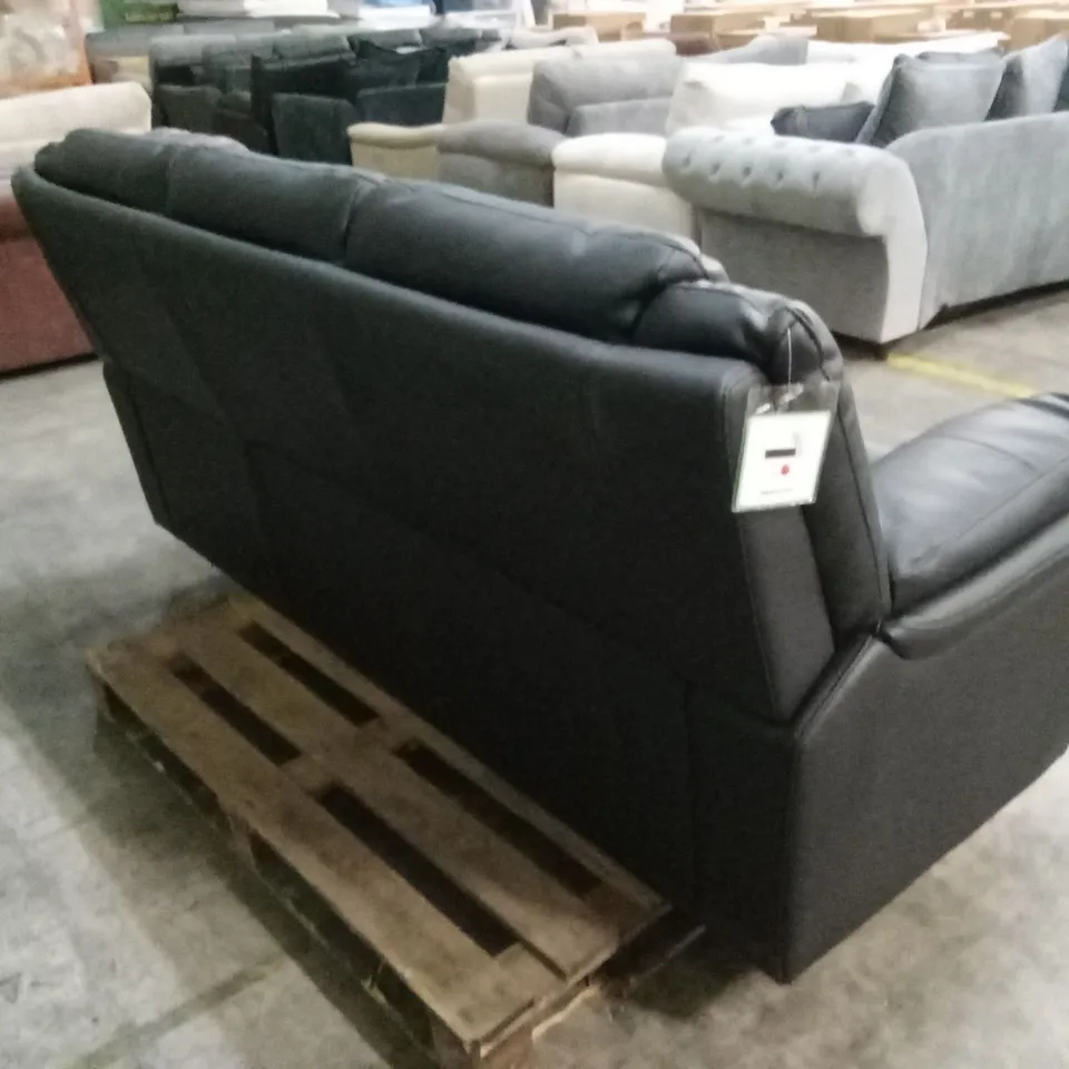 ALBION LUXURY FAUX LEATHER HIGH BACK 3 SEATER SOFA RRP £599