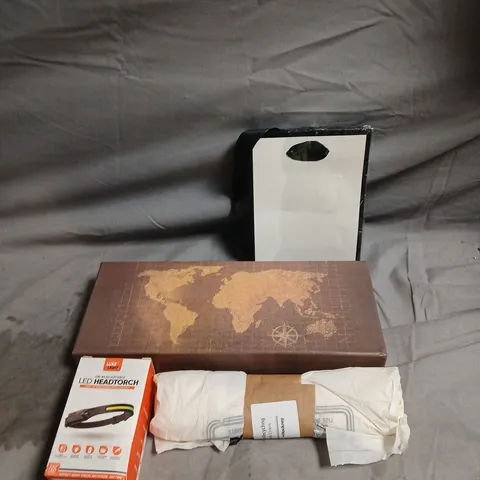 APPROXIMATEY 15 HOUSEHOLD ITEMS TO INCLUDE SMALL GIFT BAGS, LED HEADTORCH AND FOOD WASTE BAGS