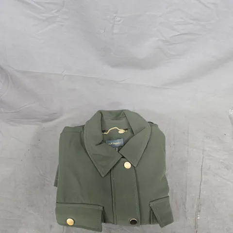 RUTH LANGSFORD WOMEN'S GREEN LONG SLEEVE SHIRT– UK 16 (US 12)