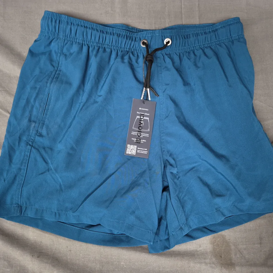 GIOVICI MEN'S SWIMMING SHORTS IN BLUE SIZE MEDIUM