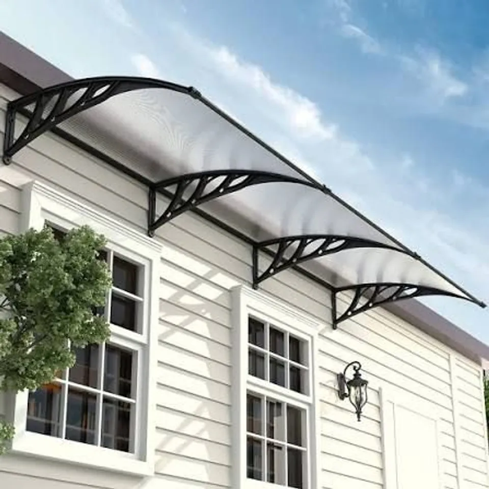 BOXED LIVING AND HOME WINDOW DOOR AWNING CANOPY WITH BRACKETS 270CM