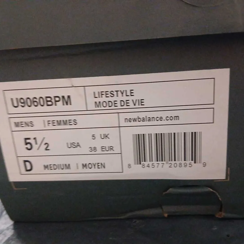NEW BALANCE U9060BPM LIFESTYLE SNEAKERS – BLACK, UK5 (US 5.5, EUR 38)