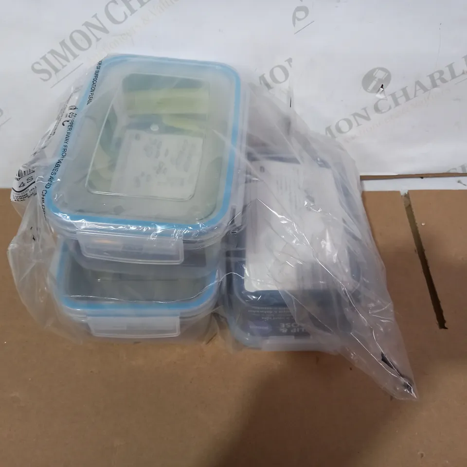 ADDIS CLIP CLOSE SET OF CLEAR CONTAINERS  RRP £10