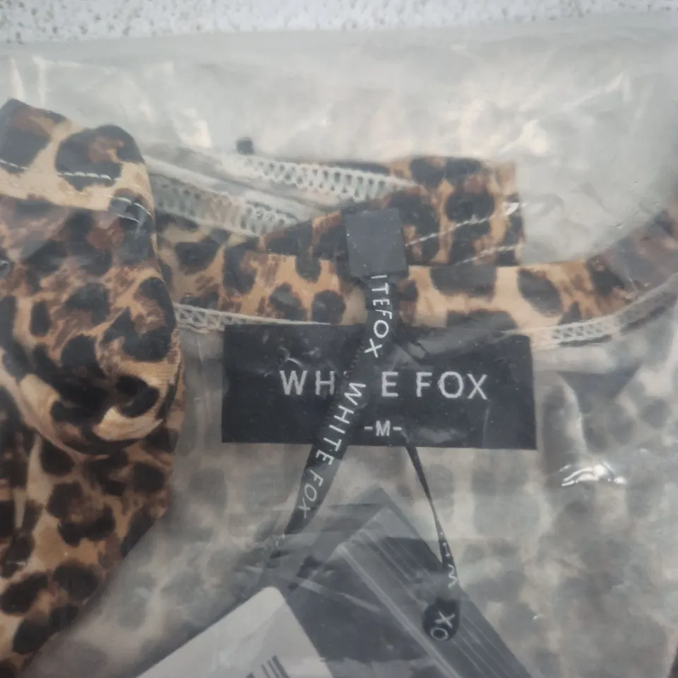 WHITE FOX LEOPARD PRINT DREAMY BUTTON-UP LONG SLEEVE PYJAMA TOP – WOMEN'S, SIZE M