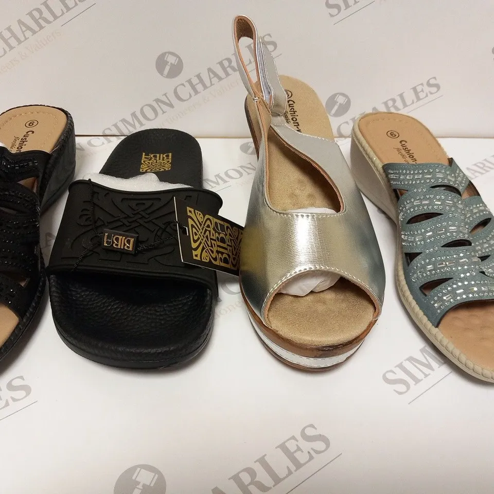 4 ASSORTED PAIRS OF UNBOXED SHOES TO INCLUDE; CUSHION WALK AND BIBA